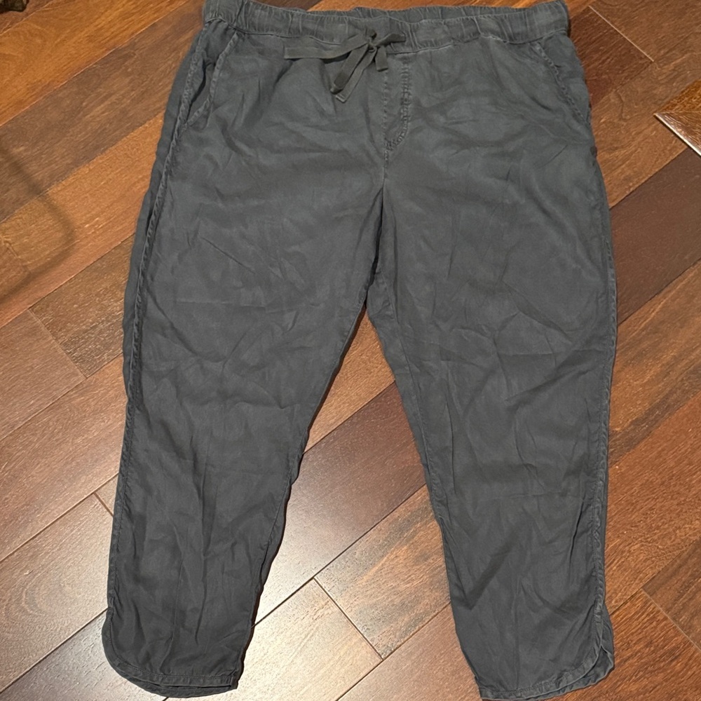 Susina tencel lightweight functional drawstring cropped pants